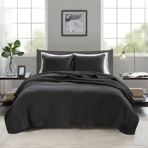 Black quilt comforter king